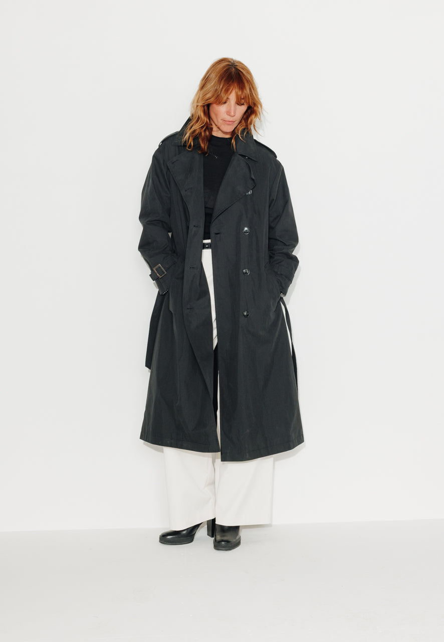 trench-coat-amandier-trench-long-ceintur-noir image 1