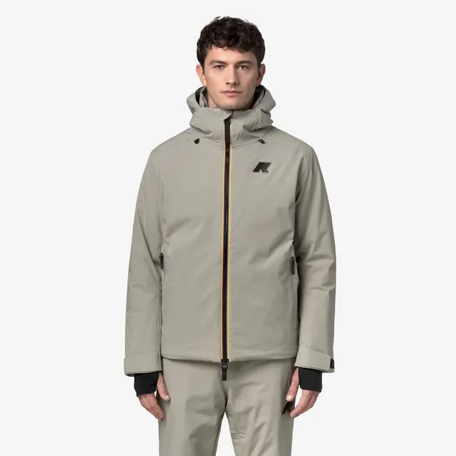 k-way-lesarcs-2l-twill-veste-de-ski-mi-longue-homme-green-oak image 1