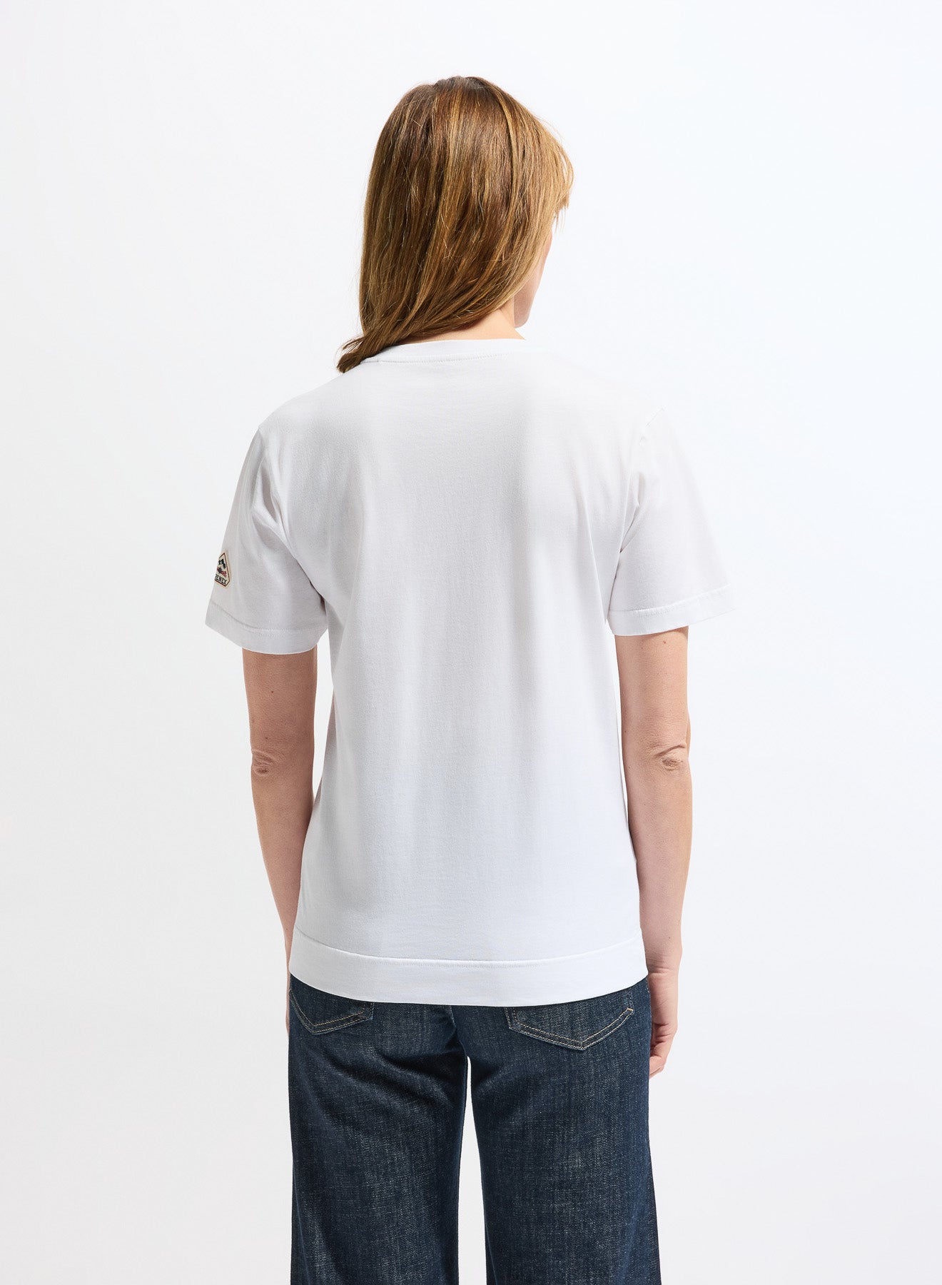 t-shirt-femme-col-v-pyrenex-crocus-en-coton-bio-blanc image 4
