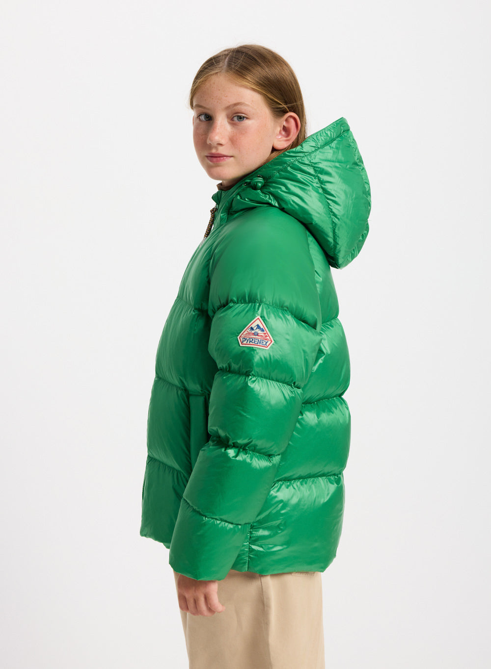 pyrenex-sten-doudoune-capuche-enfant-verte-duvet-naturel image 6