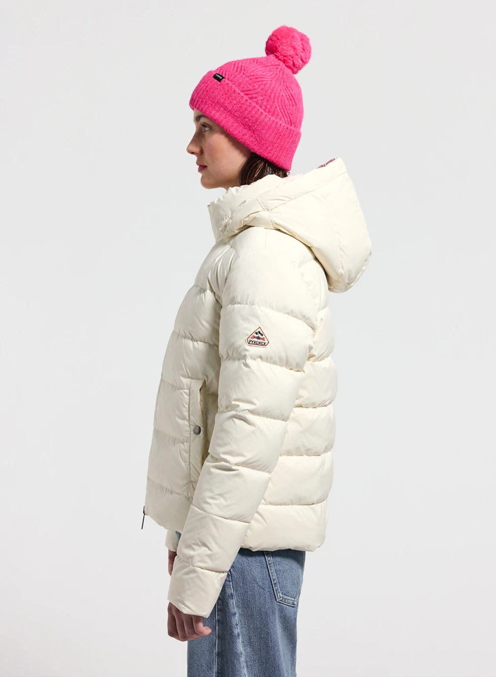 pyrenex-spoutnic-blanche-doudoune-femme-capuche-amovible-d-perlante image 3