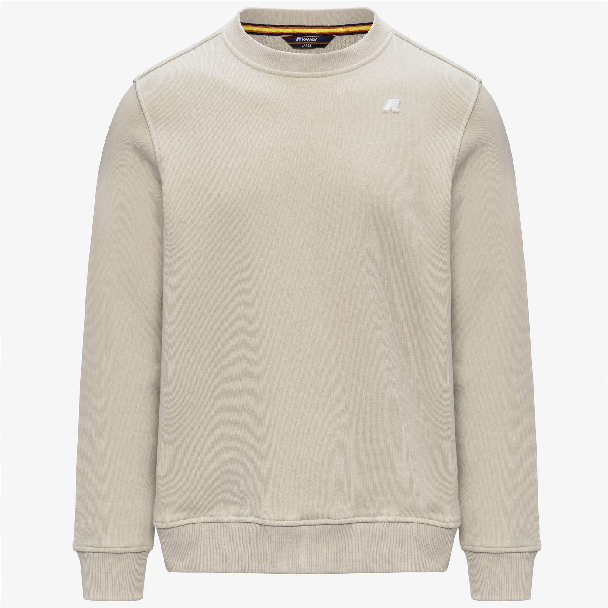 k-way-baptiste-french-terry-sweat-col-rond-homme-beige-lt image 5