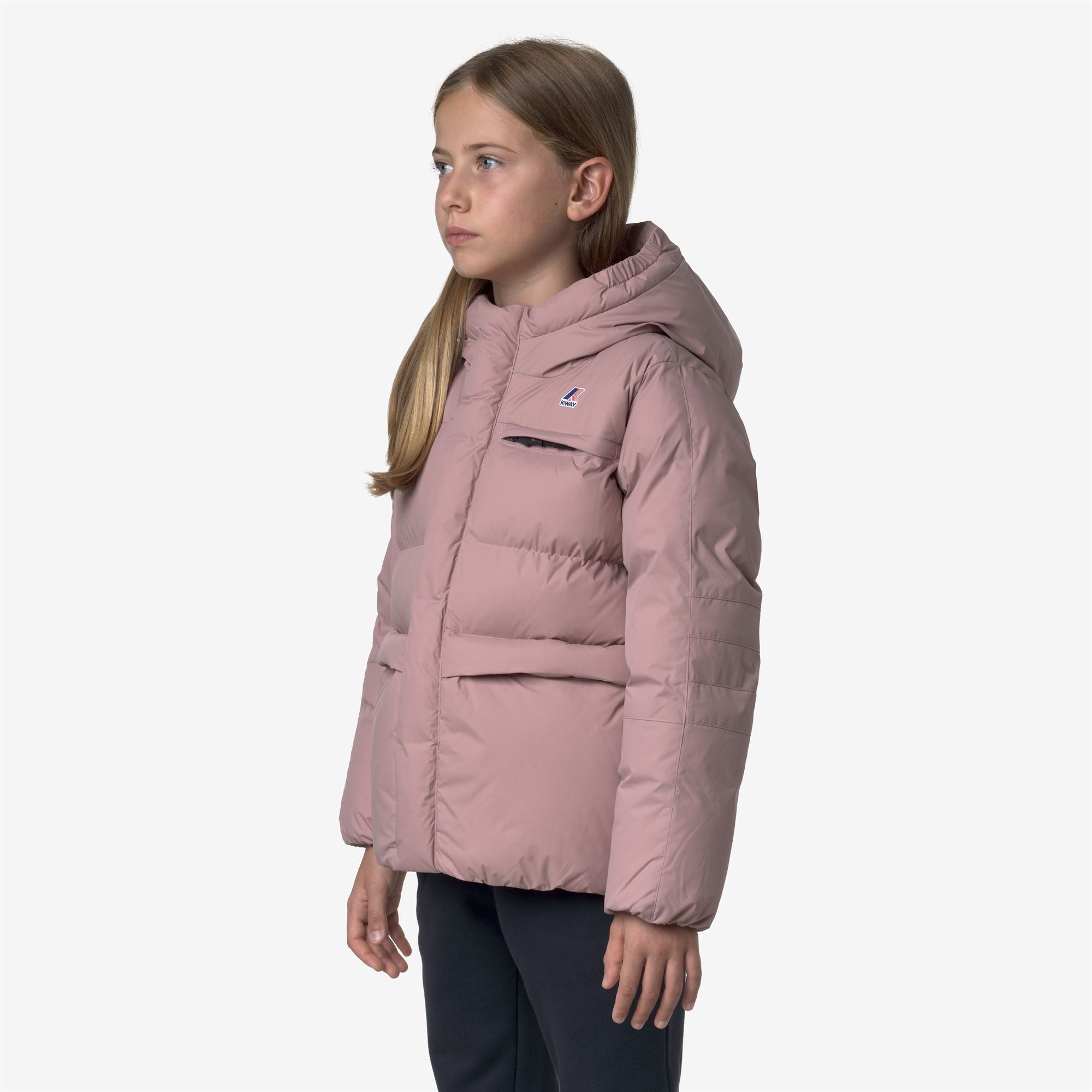 k-way-le-vrai-4-0-aurele-heavy-warm-doudoune-enfant-rose-pinkish image 2