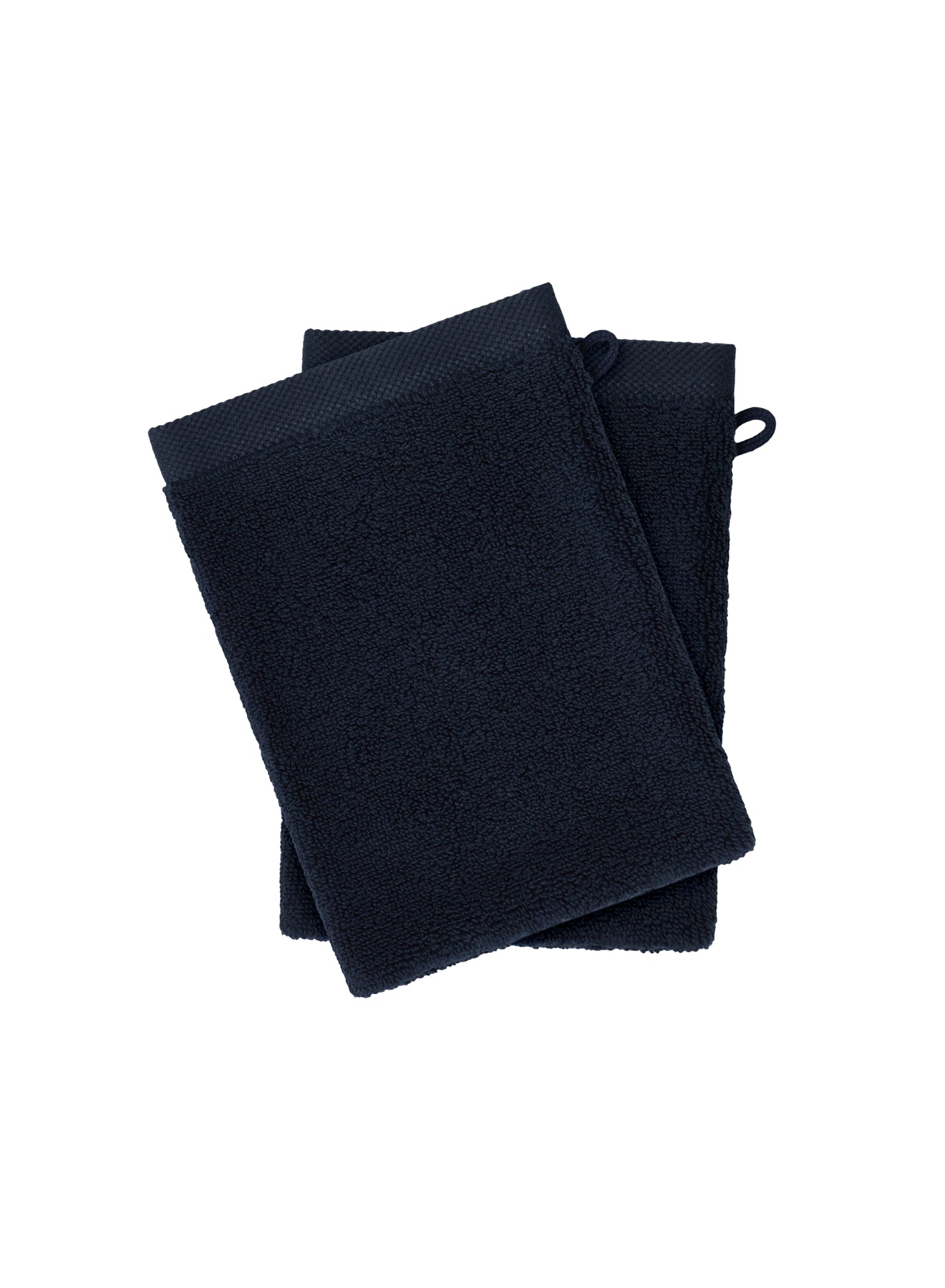 hana-set-de-2-gants-de-toilette-bleu-fonc-600-g-m2 image 1