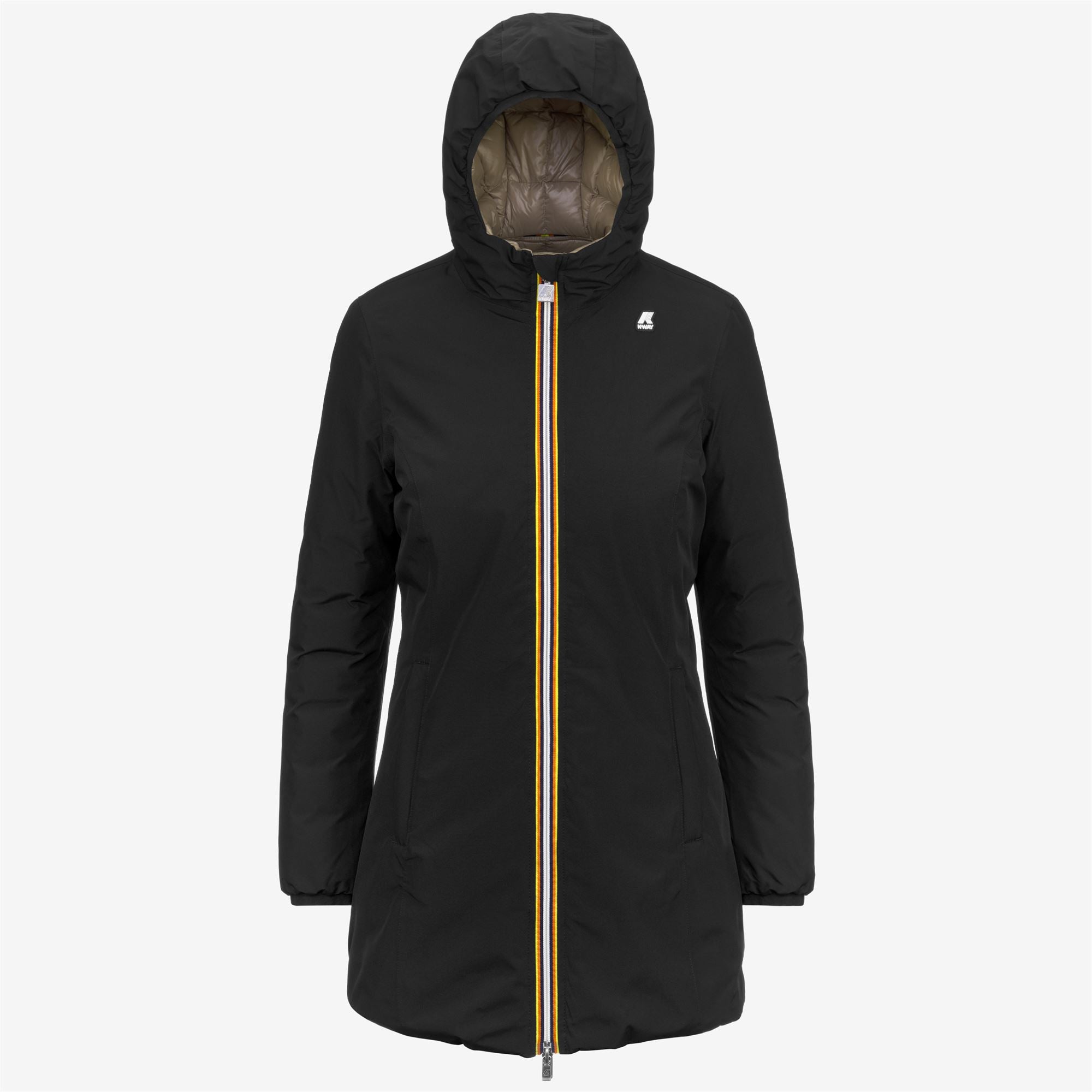k-way-denise-st-thermo-double-veste-3-4-femme-black-p-beige-t image 5