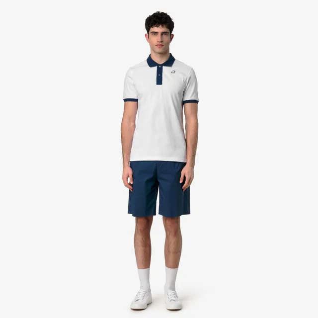 k-way-vic-vormir-pique-polo-homme-white-blue-insignia image 1