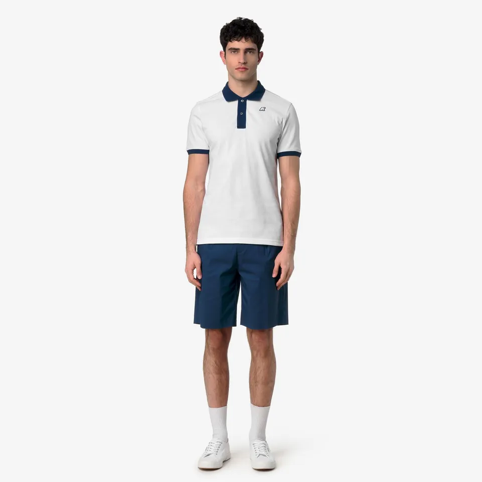 k-way-vic-vormir-pique-polo-homme-white-blue-insignia image 1