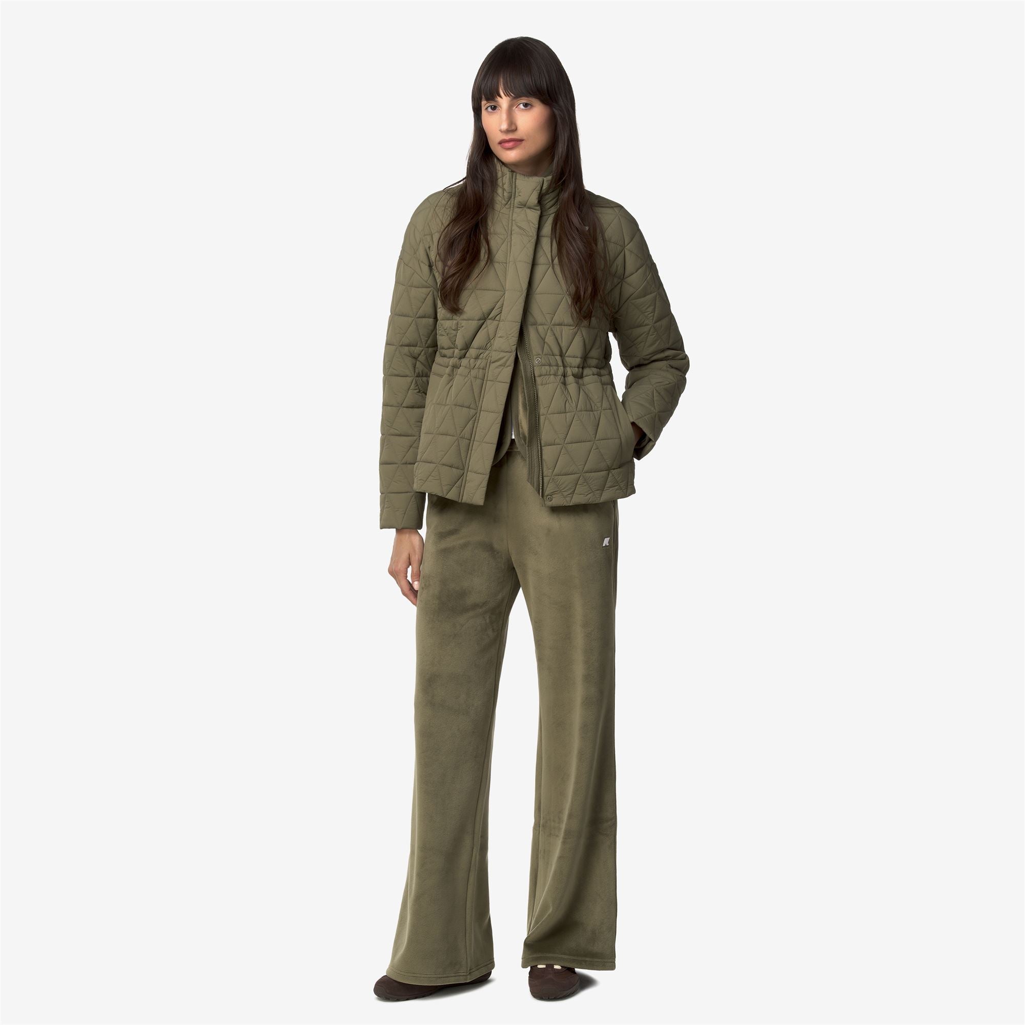 k-way-jenny-velour-polar-pantalon-sport-femme-green-army image 4