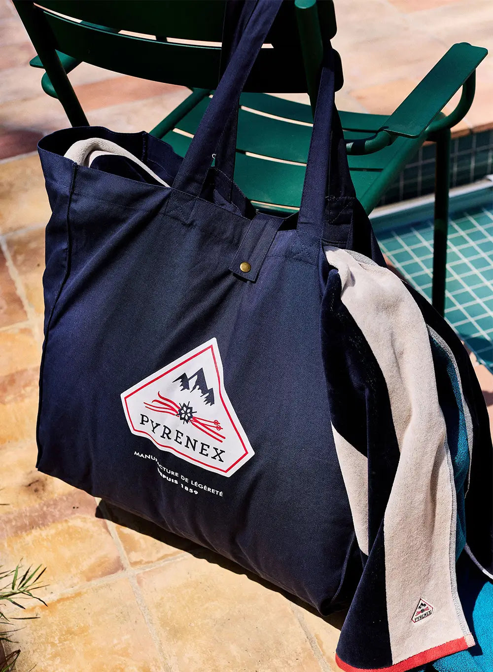 pyrenex-maxi-tote-bag-bleu-marine-coton-320-g-m image 3