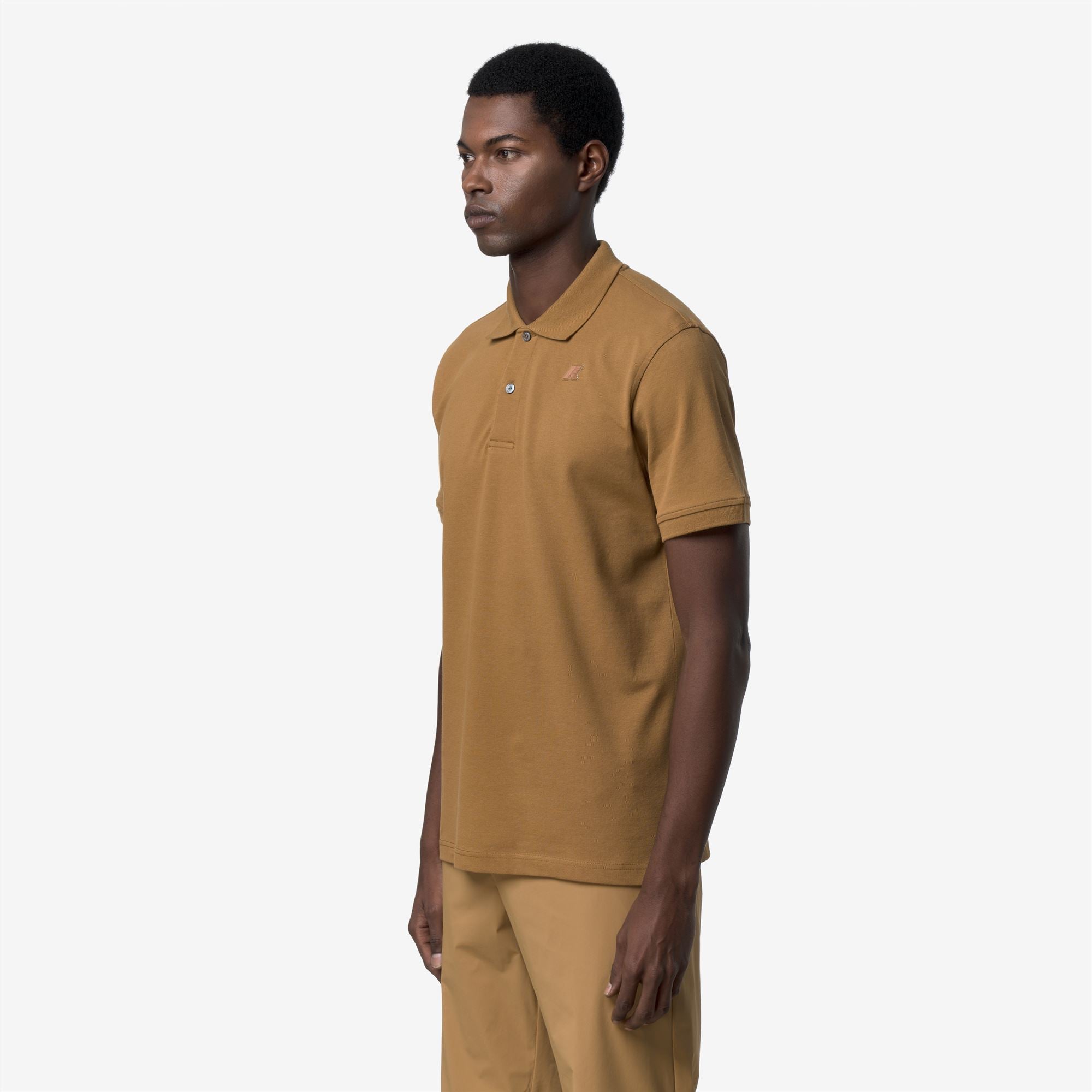 k-way-amedee-pique-slim-polo-homme-brown-bistre image 2