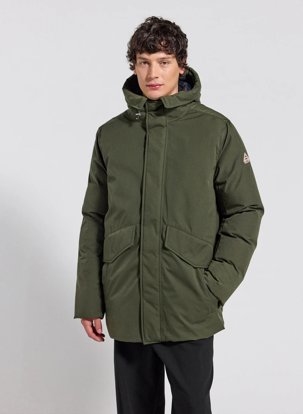 pyrenex-fingal-parka-matelass-e-homme-capuche-kaki-fonc image 1