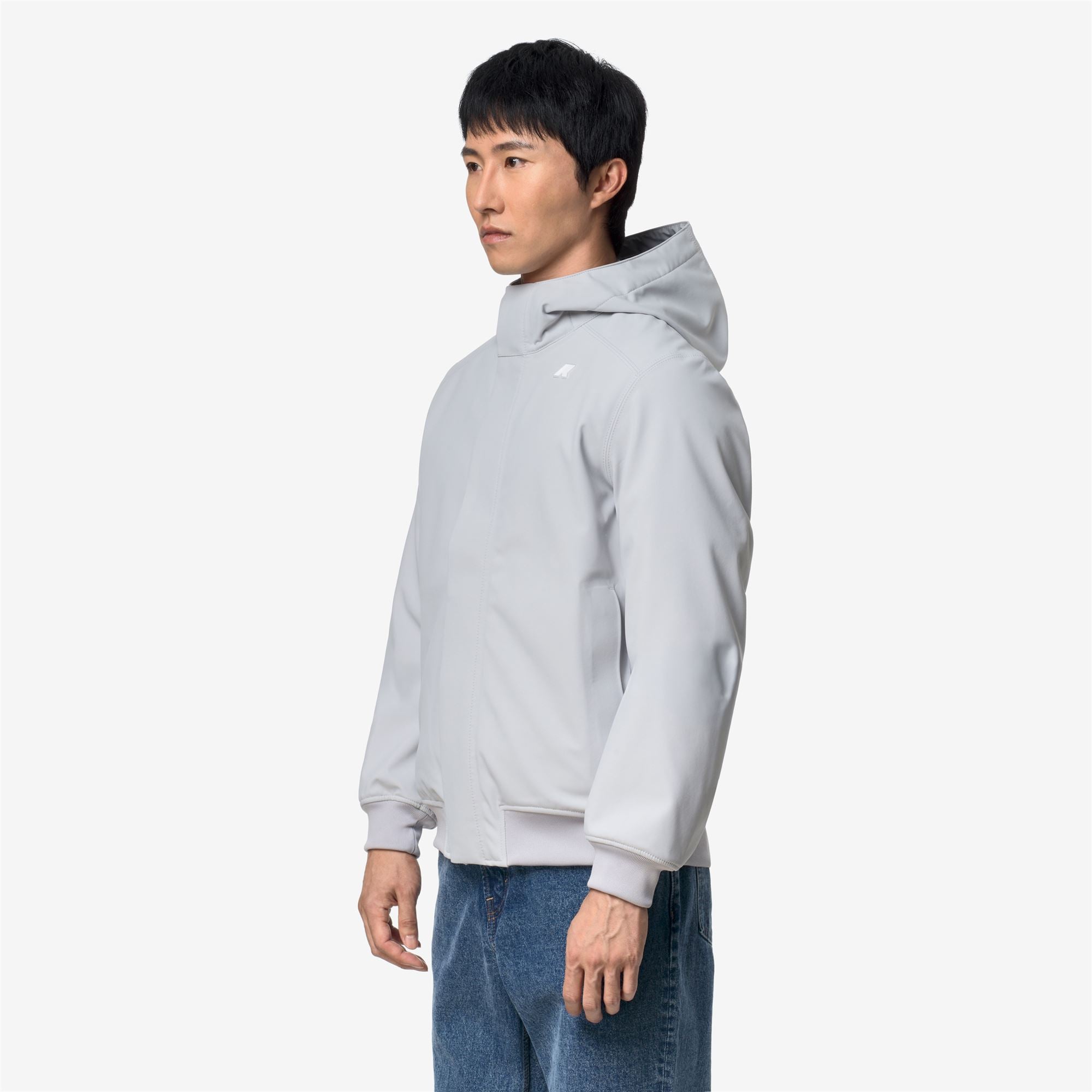 k-way-joachim-bonded-veste-courte-homme-grey-ash-blue-depth image 2