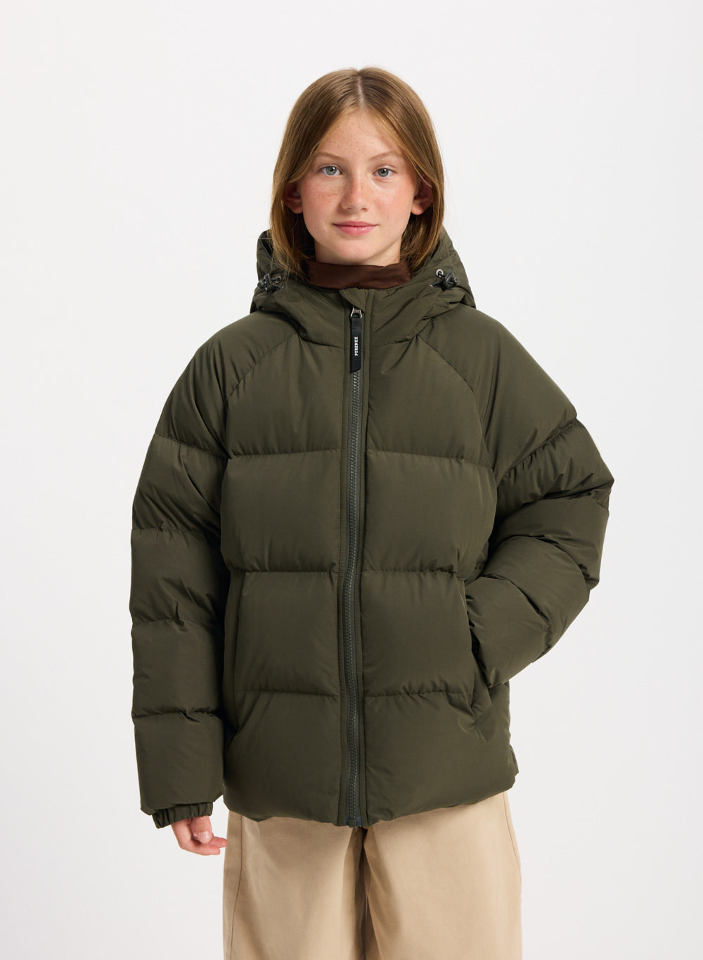 doudoune-enfant-pyrenex-sten-smooth-capuche-khaki image 1