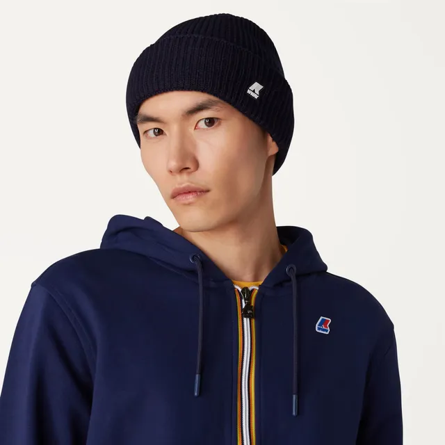 k-way-brice-cardigan-stitch-wool-bonnet-unisexe-blue-depth image 1