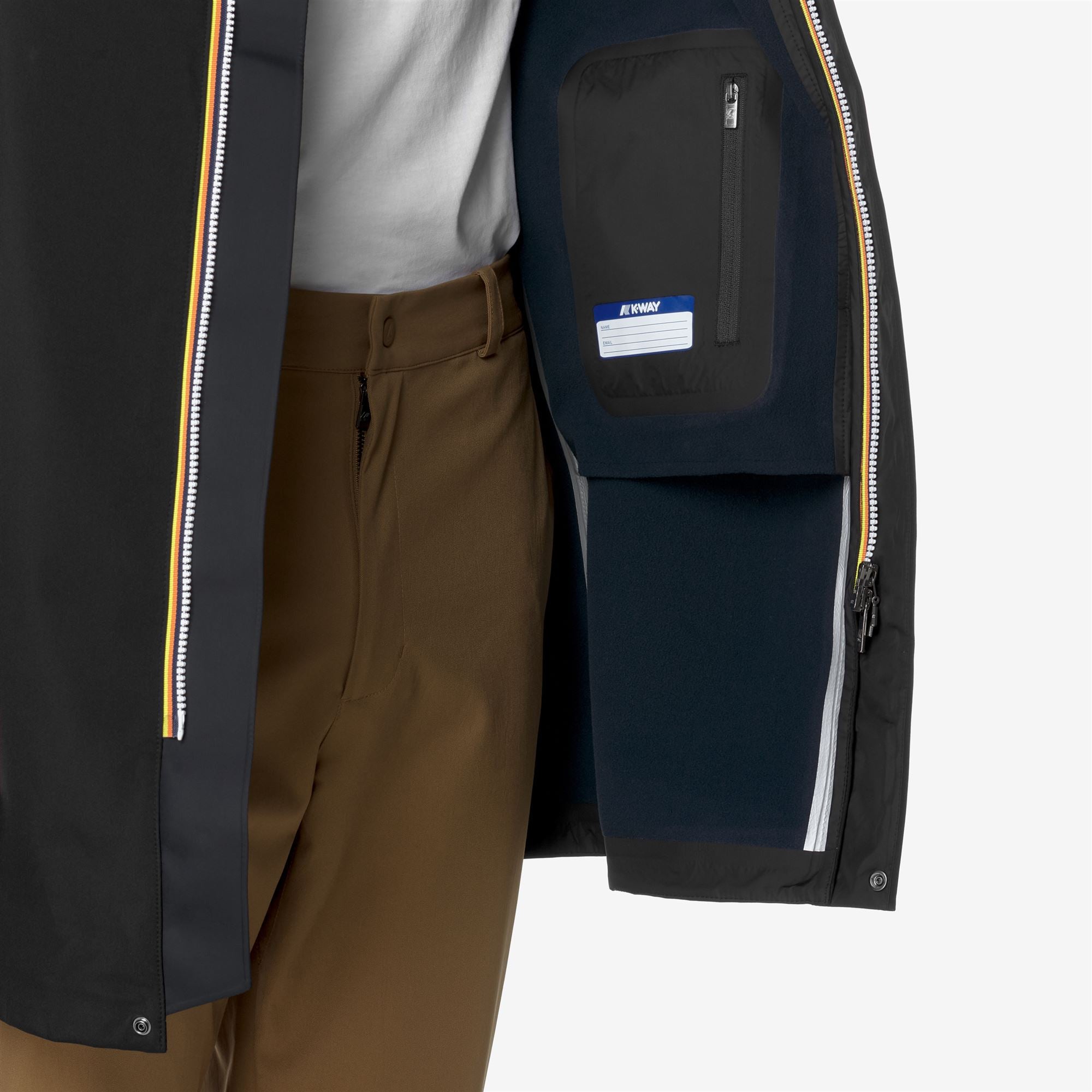 k-way-thomas-bonded-veste-longue-homme-black-blue-depth image 4