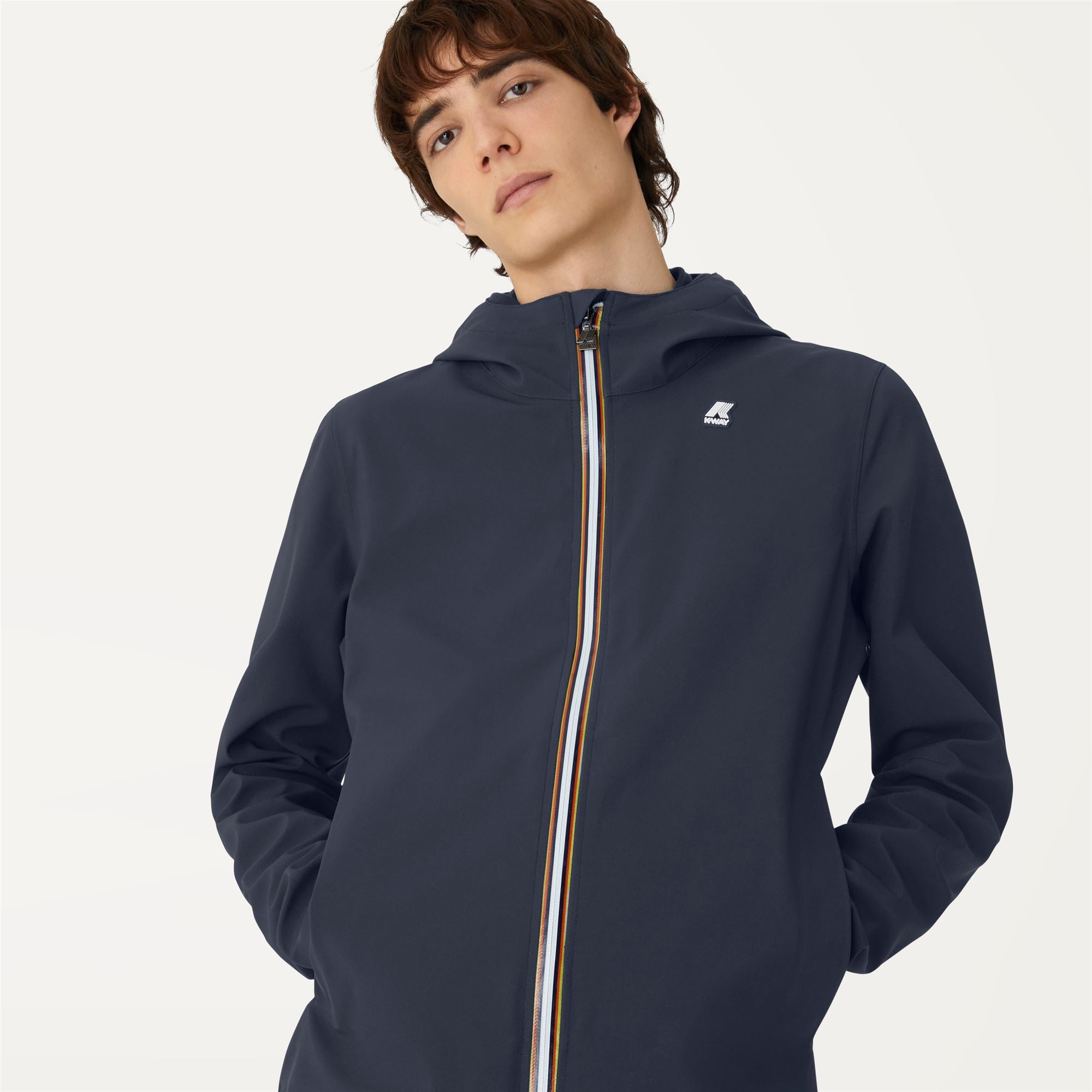 k-way-jack-bonded-jersey-veste-courte-homme-blue-depth image 4