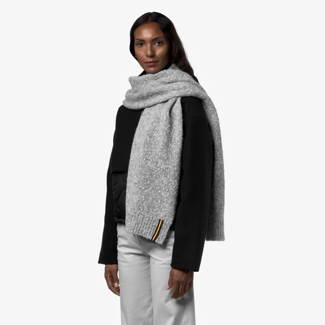 k-way-echarme-coccola-yarn-charpe-femme-grey-white-210x34-cm image 1