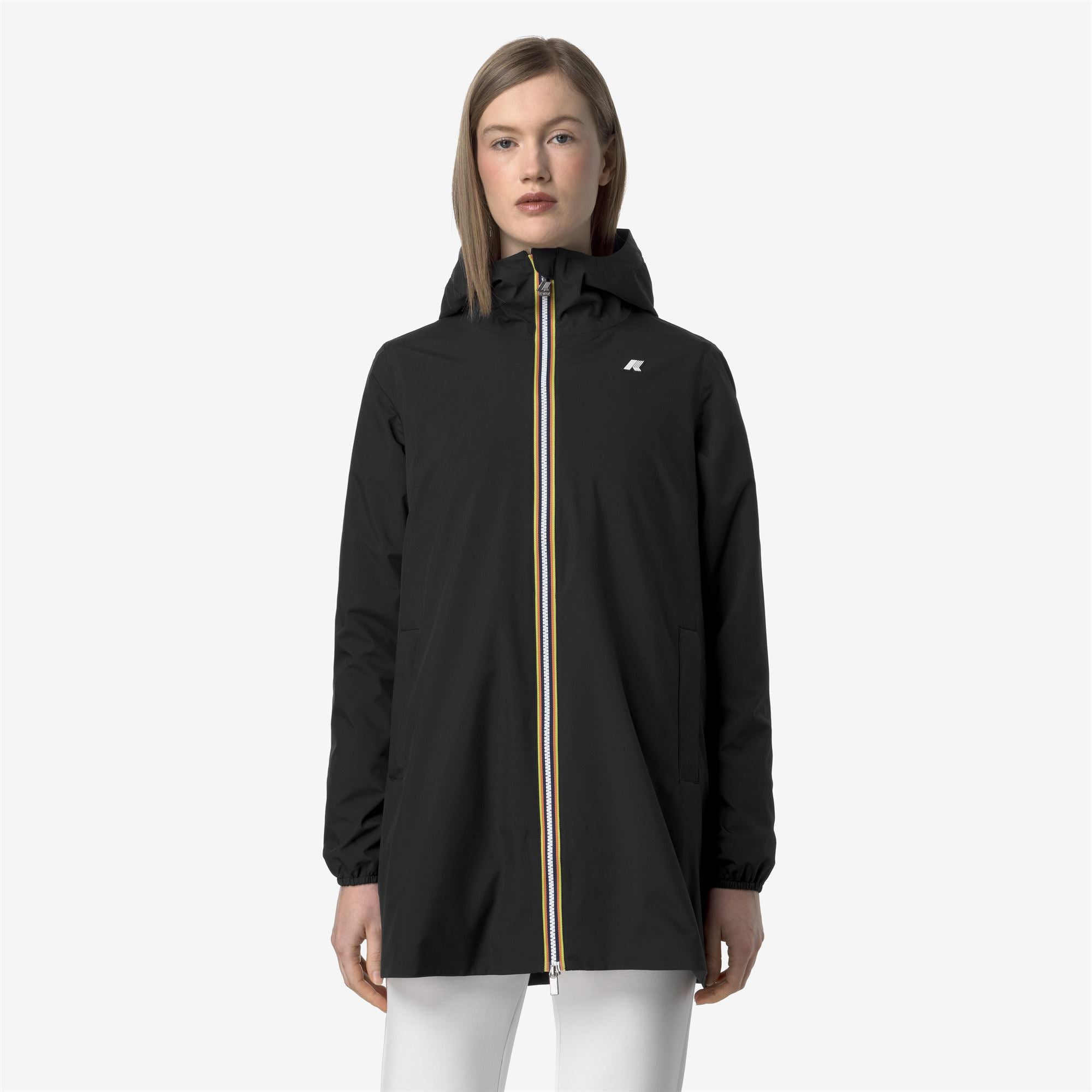 k-way-sophie-stretch-poly-jersey-trench-imperm-able-femme-black-pure image 1