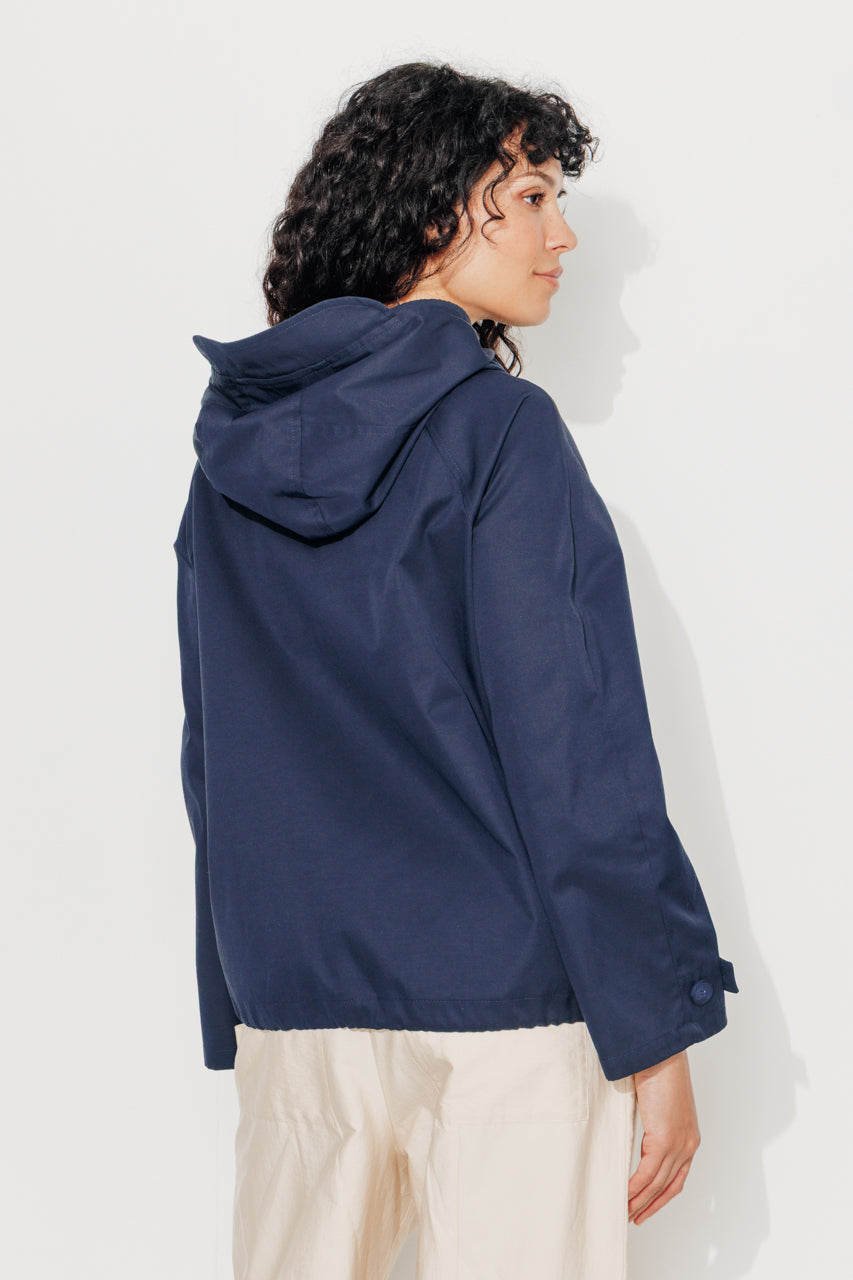 trench-coat-tanzac-parka-courte-d-perlante-bleu-marine image 4