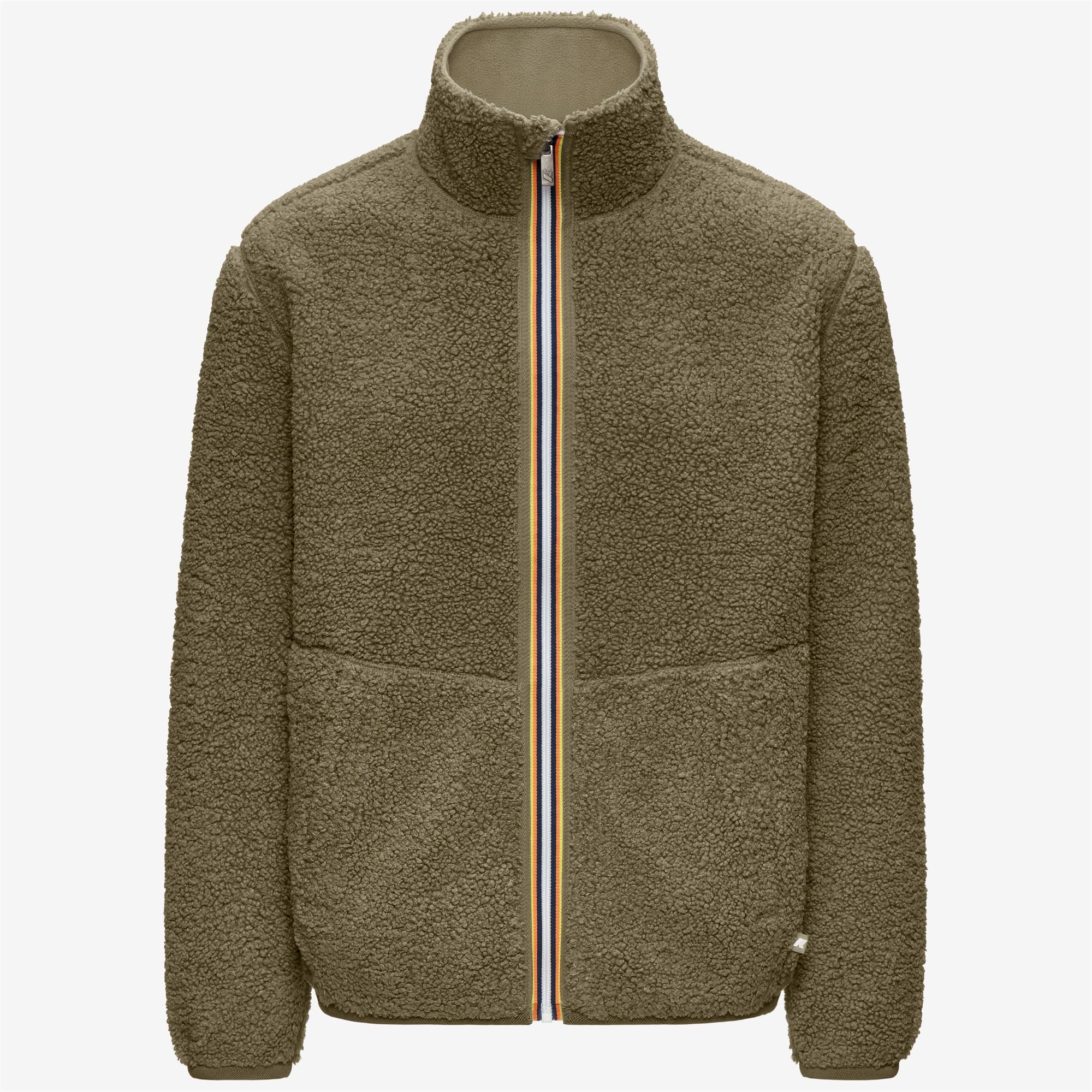 k-way-pascal-sherpa-polar-double-veste-polaire-r-versible-homme-green-army image 5
