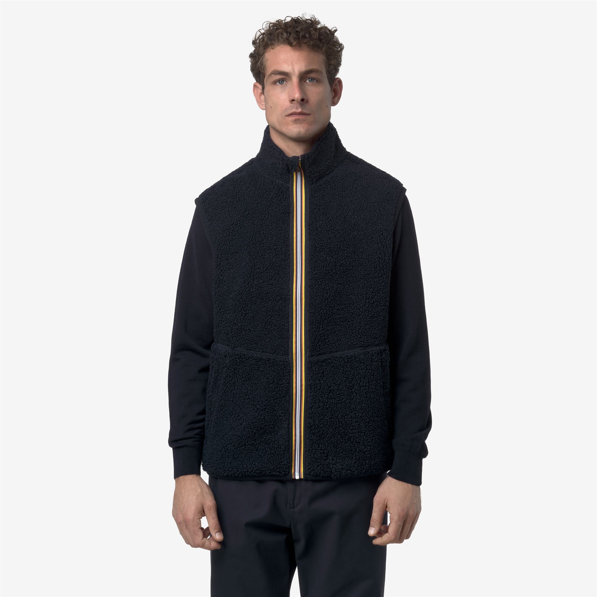 k-way-yannick-sherpa-polar-double-gilet-homme-blue-depth image 1