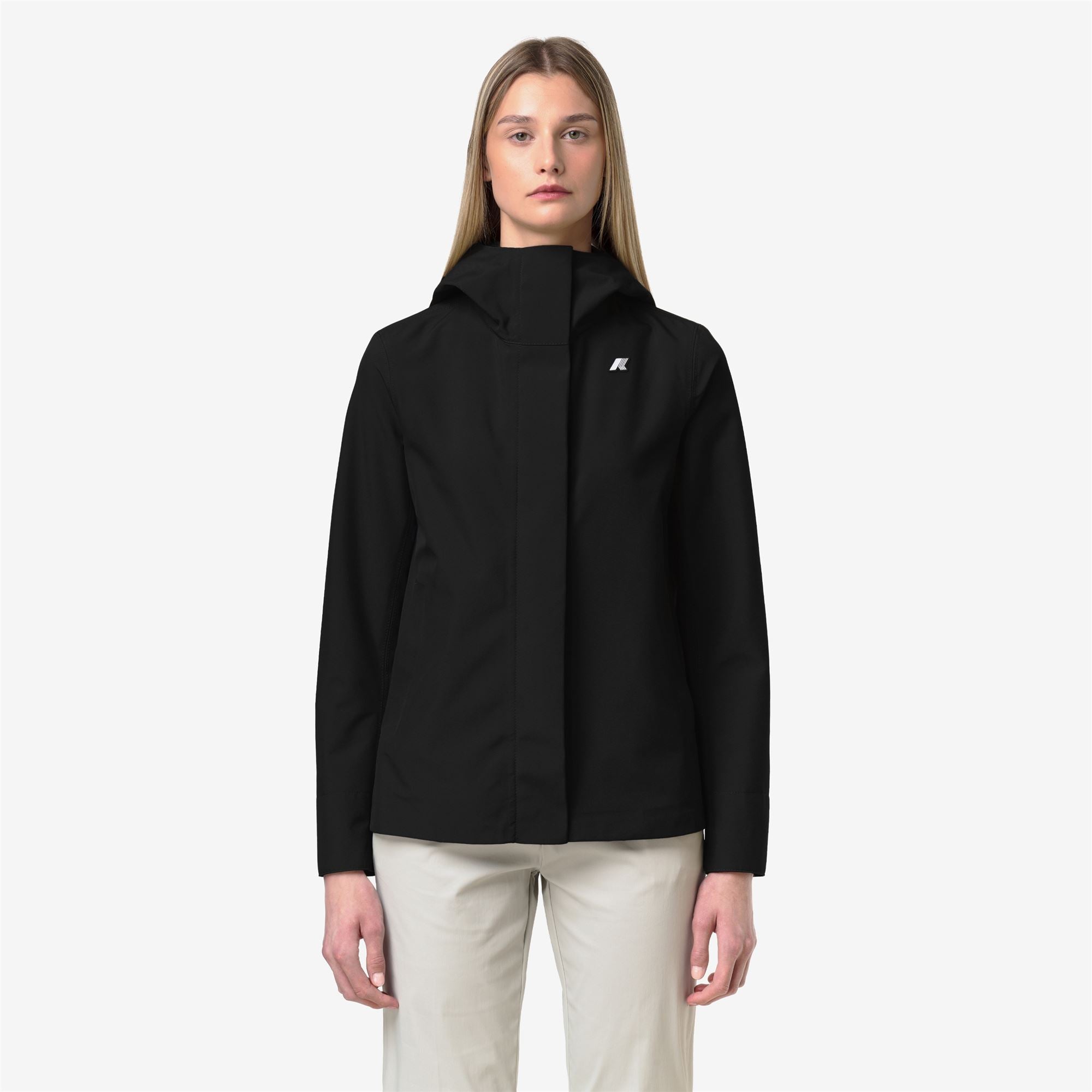 k-way-madalina-bonded-jersey-veste-mi-longue-femme-black-pure image 1