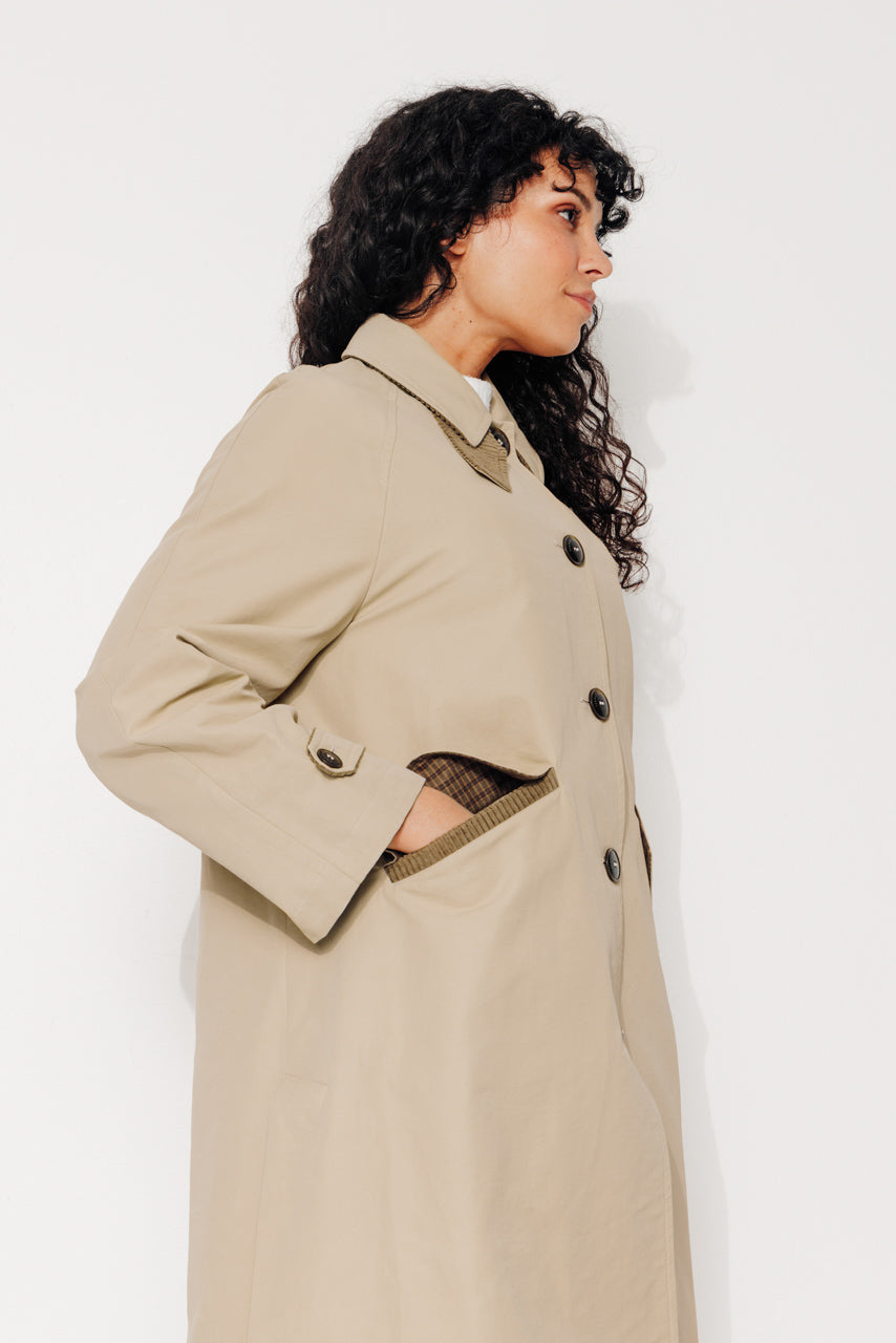 trench-coat-parrotia-imperm-able-mi-long-en-coton-d-perlant-camel image 6