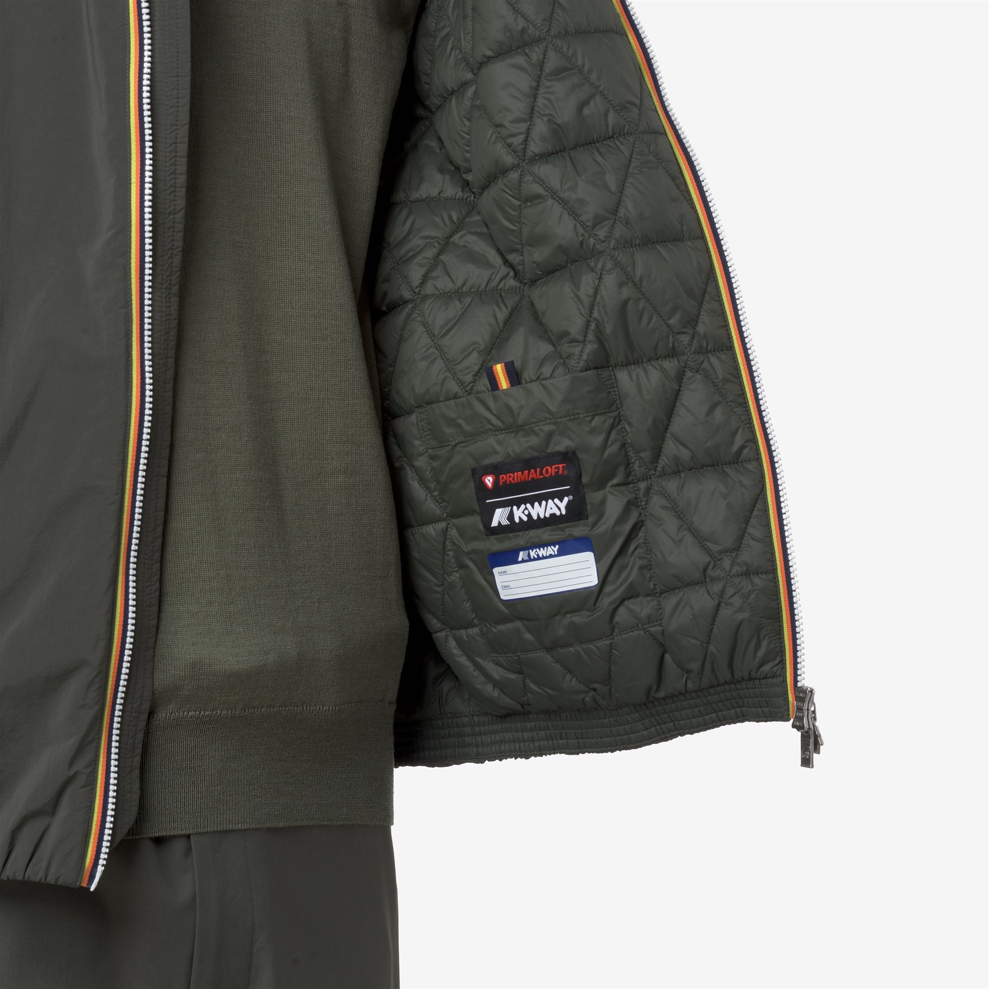k-way-jack-plain-warm-veste-courte-homme-green-blackish image 4