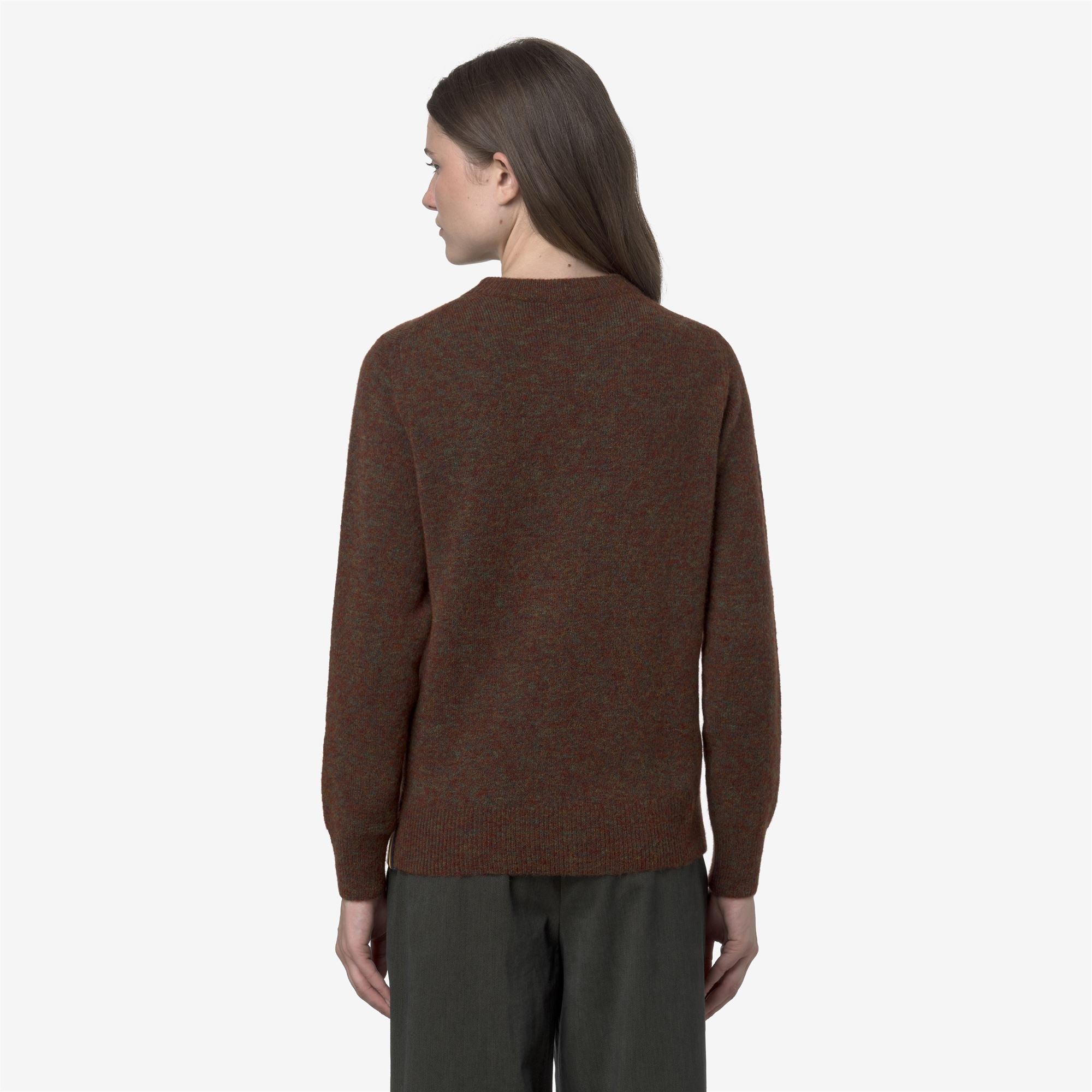 k-way-clarisse-wool-stretch-pull-femme-brown-coffee-mix image 3