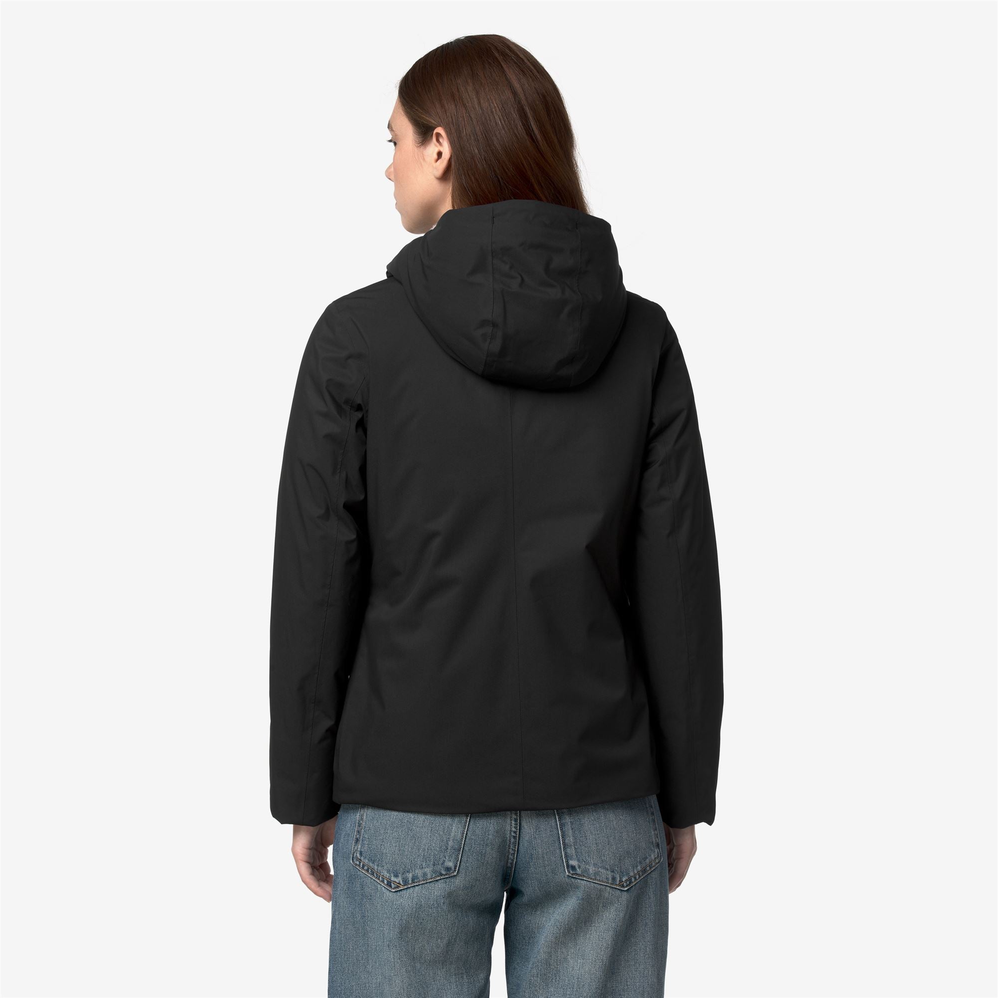 k-way-lil-twill-soft-beaver-veste-court-femme-black-pure-grey-warm image 3