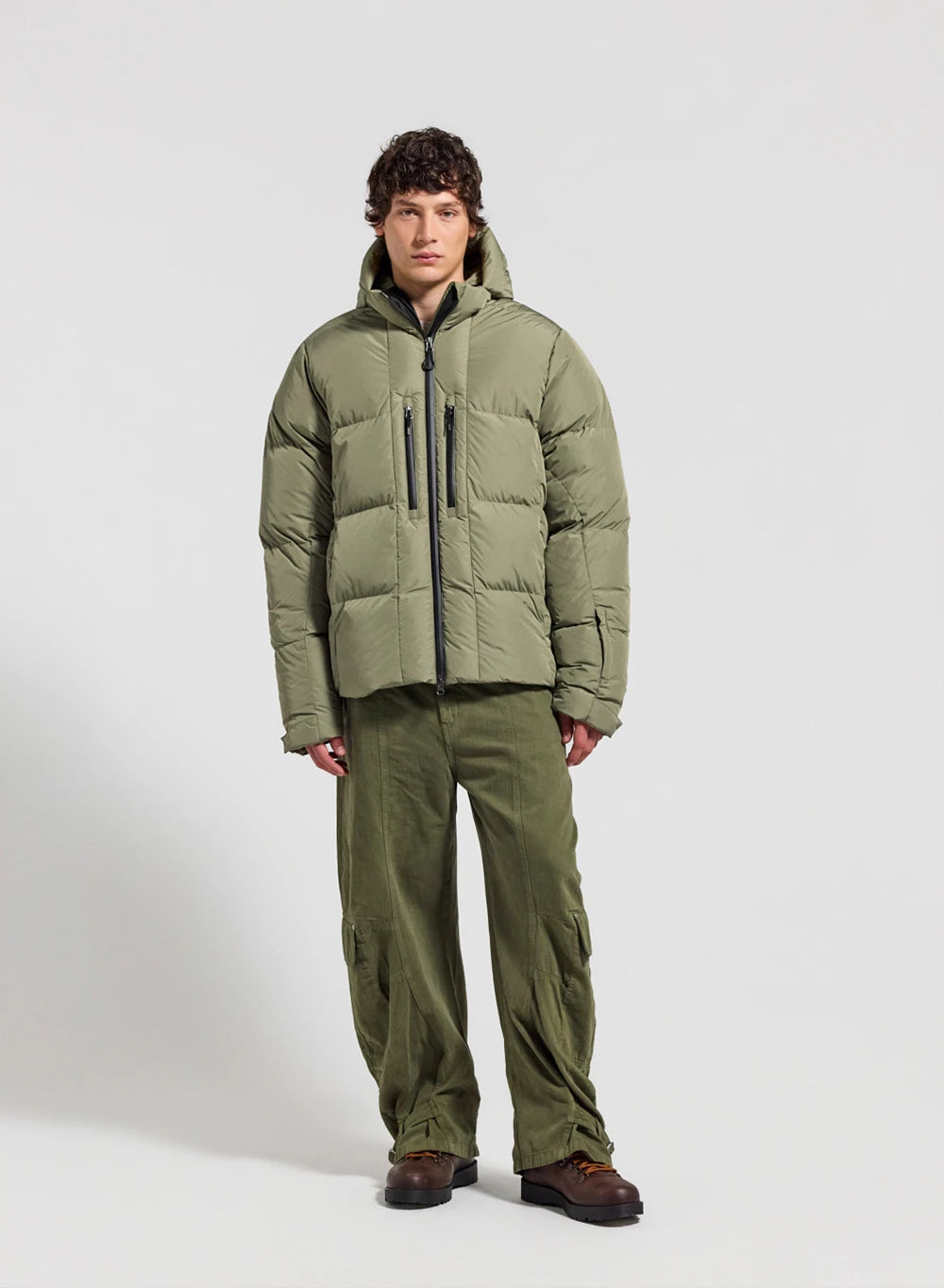 doudoune-capuche-homme-pyrenex-impulse-kaki-clair image 2