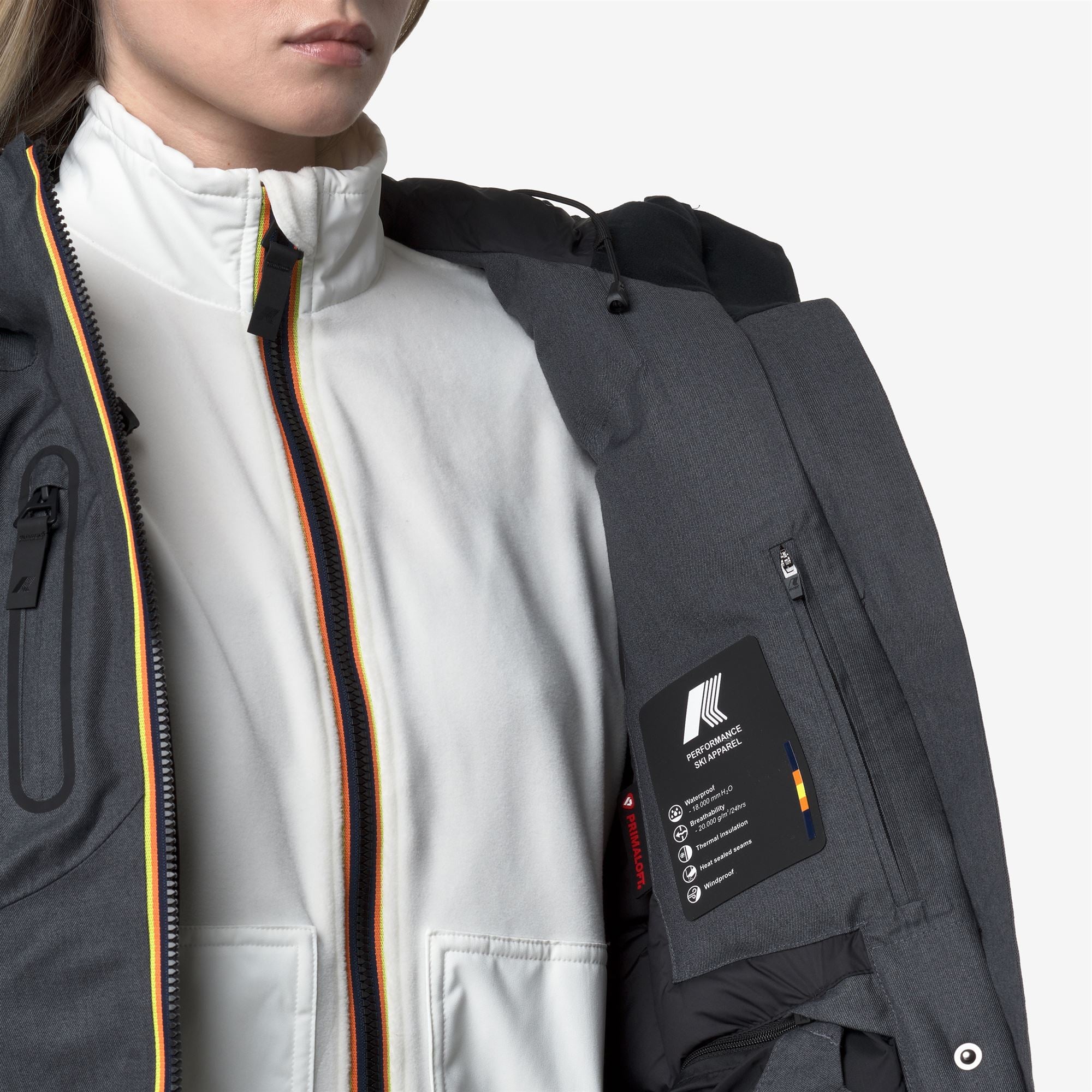 k-way-taillefer-2l-veste-de-ski-femme-grey-grisaille-primaloft image 4