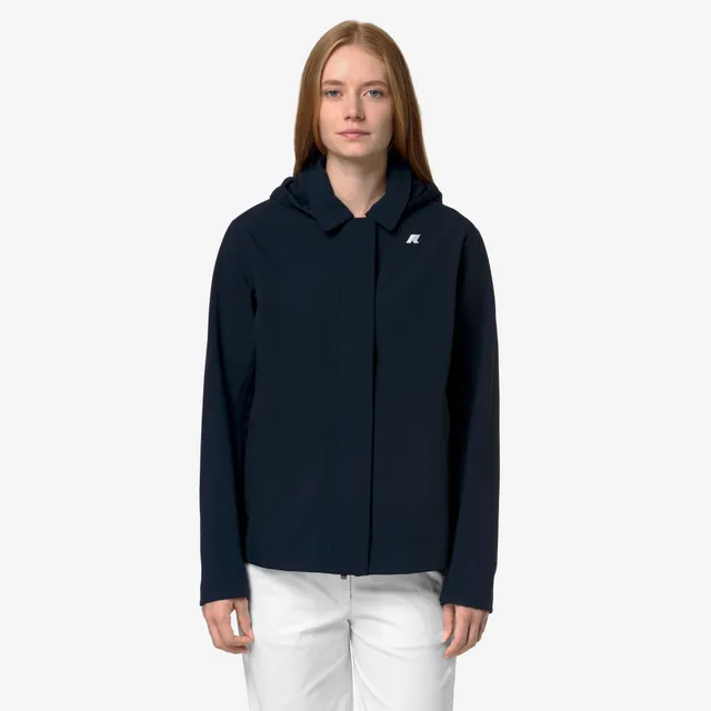 k-way-bleizou-bonded-trench-court-femme-blue-depth image 1