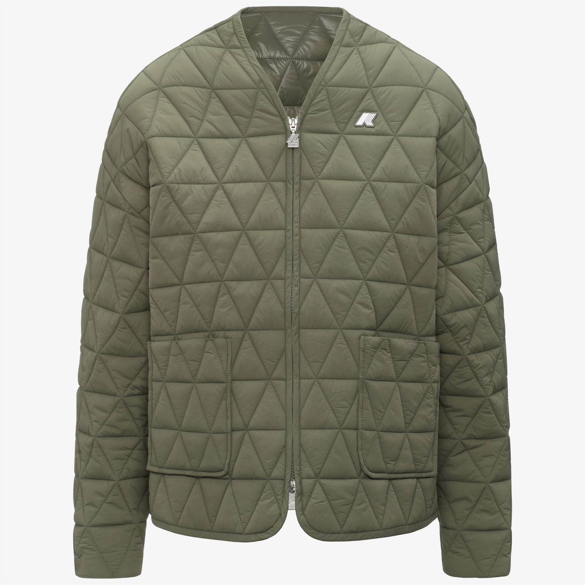 k-way-selime-diamond-quilted-warm-veste-mi-longue-femme-green-lichen image 5