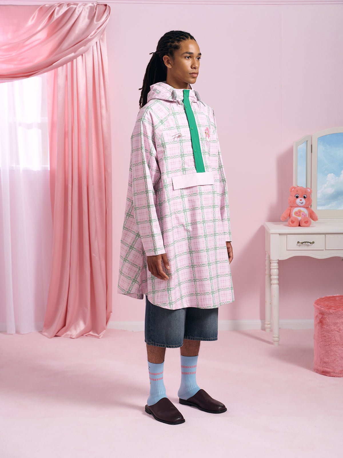 flotte-gabriel-poncho-imperm-able-bisounours-care-bears-tartan image 3