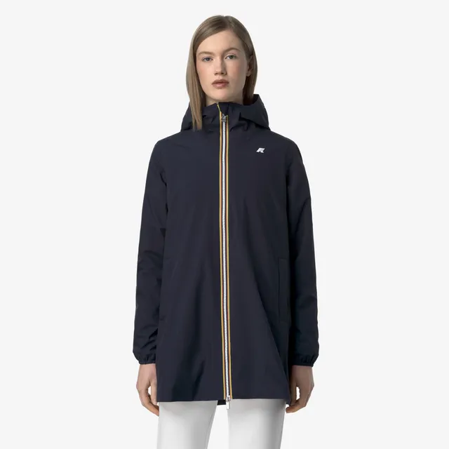 k-way-sophie-stretch-poly-jersey-veste-mi-longue-femme-blue-depth image 1