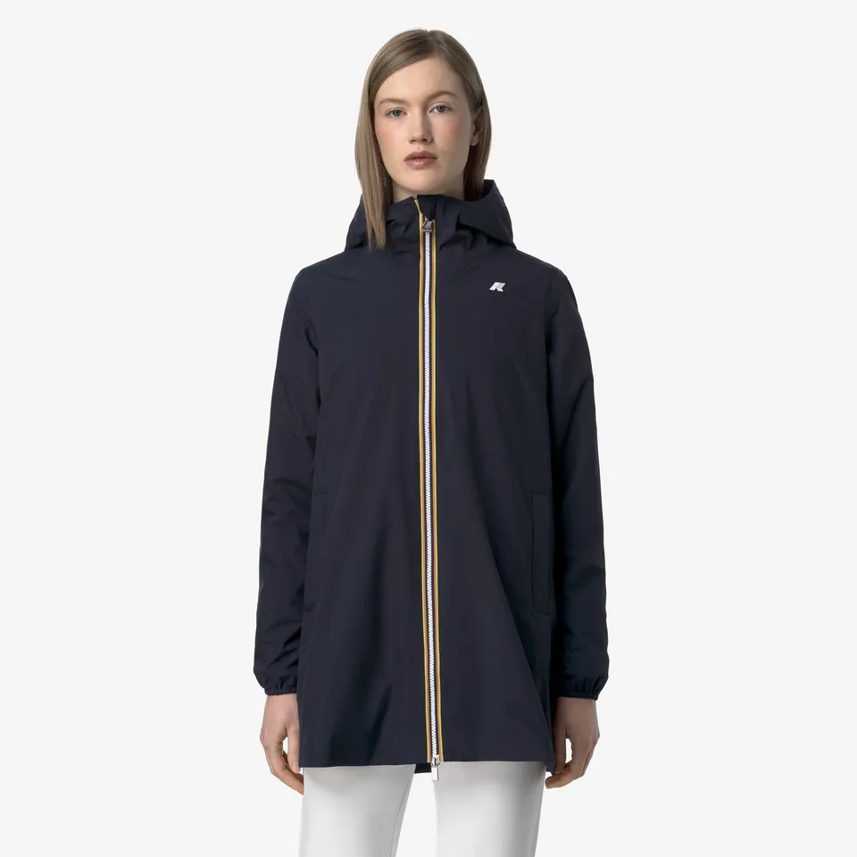k-way-sophie-stretch-poly-jersey-veste-mi-longue-femme-blue-depth image 1