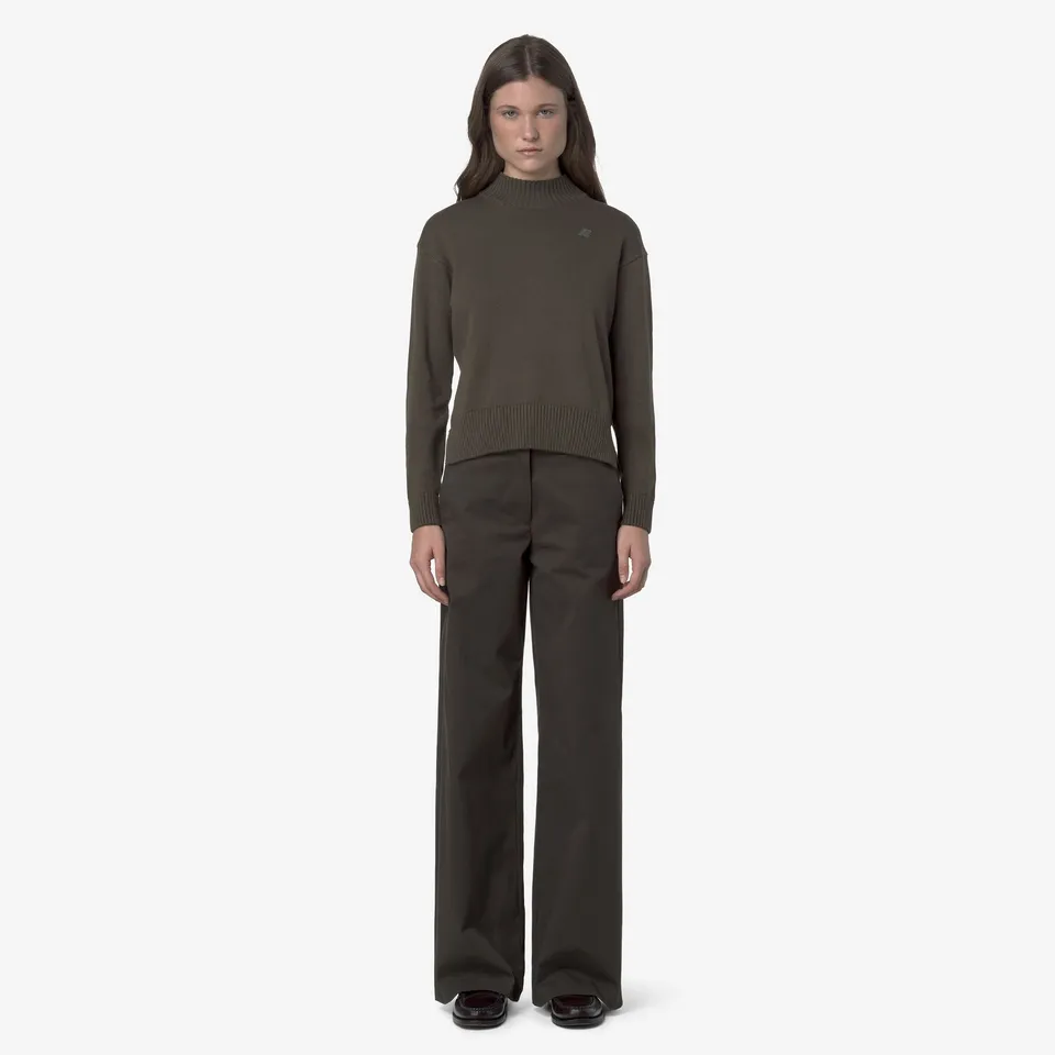 k-way-tyanne-twill-tech-peach-chino-femme-black-olive image 1