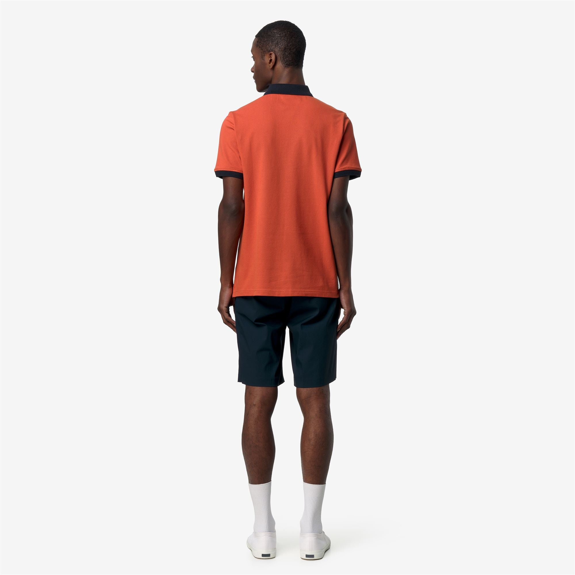 k-way-vic-vormir-piqu-polo-homme-orange-brownish-blue-depth image 3