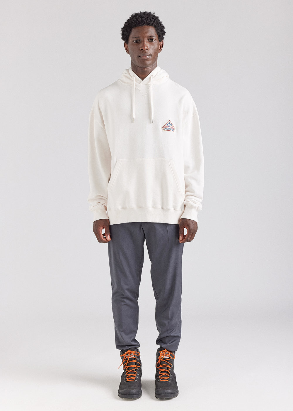 pyrenex-journey-sweat-capuche-unisexe-coton-bio-chalk image 3