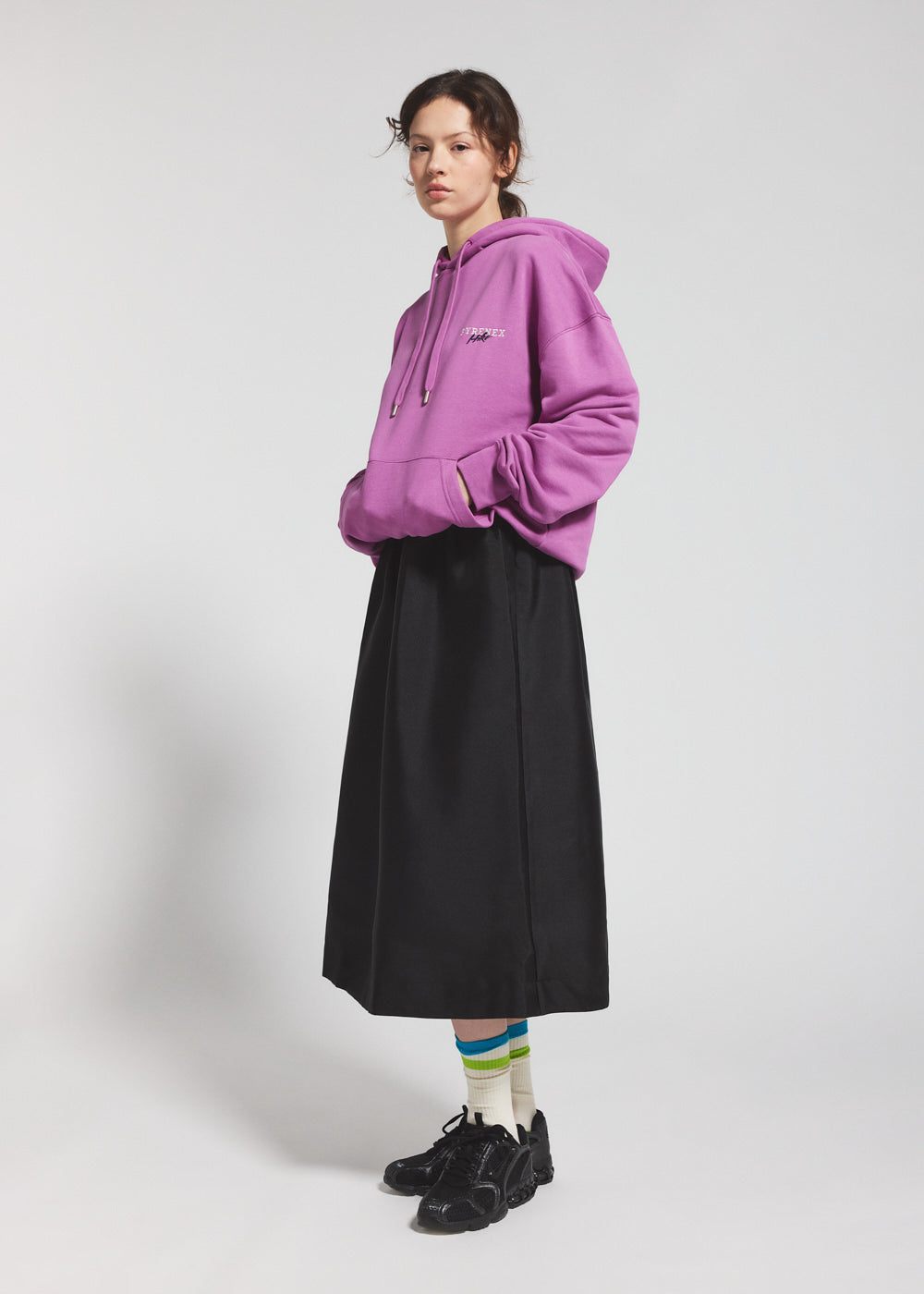 pyrenex-sierra-pullover-unisexe-capuche-violet-coton-bio image 3