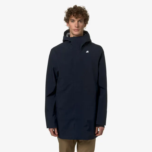 k-way-tommy-bonded-jersey-parka-3-4-homme-blue-depth image 1
