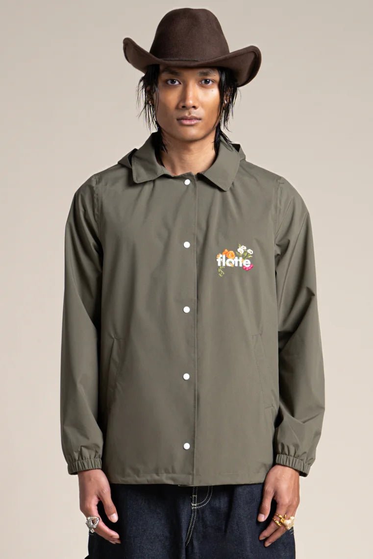 flotte-plaisance-veste-imperm-able-courte-bleu-de-travail-broderie-florale image 2