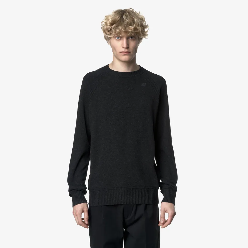 k-way-sebas-wool-cashmere-pull-over-homme-carbon-mel image 1