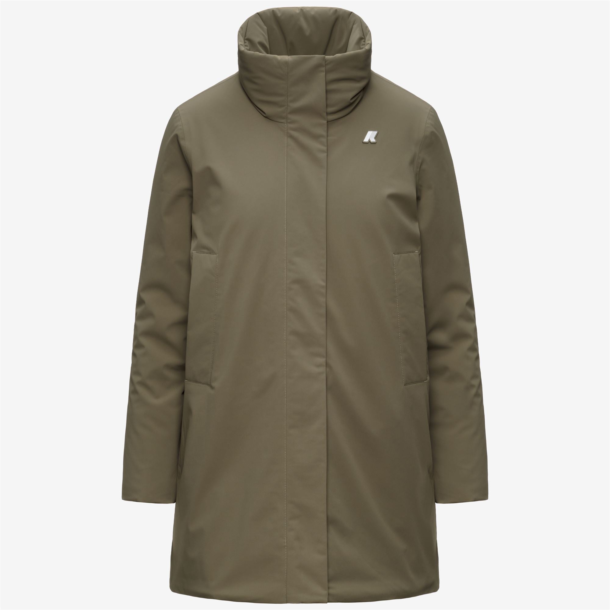 k-way-marla-st-warm-veste-trois-quarts-femme-green-army image 5