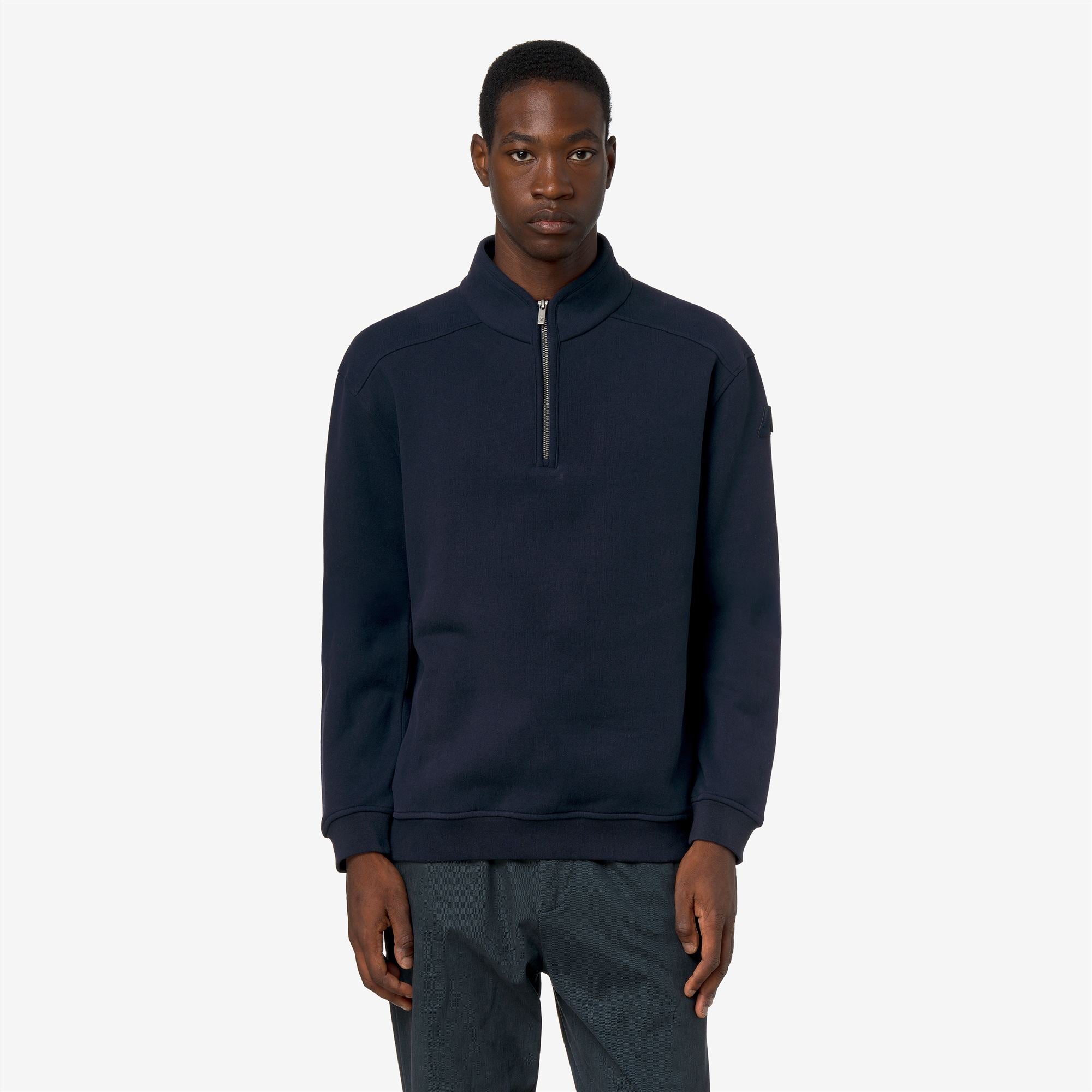 k-way-aubie-cotton-cashmere-pull-homme-blue-depth image 1