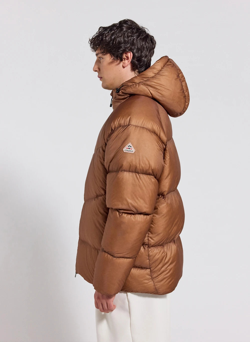 pyrenex-helium-doudoune-hiver-capuche-homme-marron-clair image 3