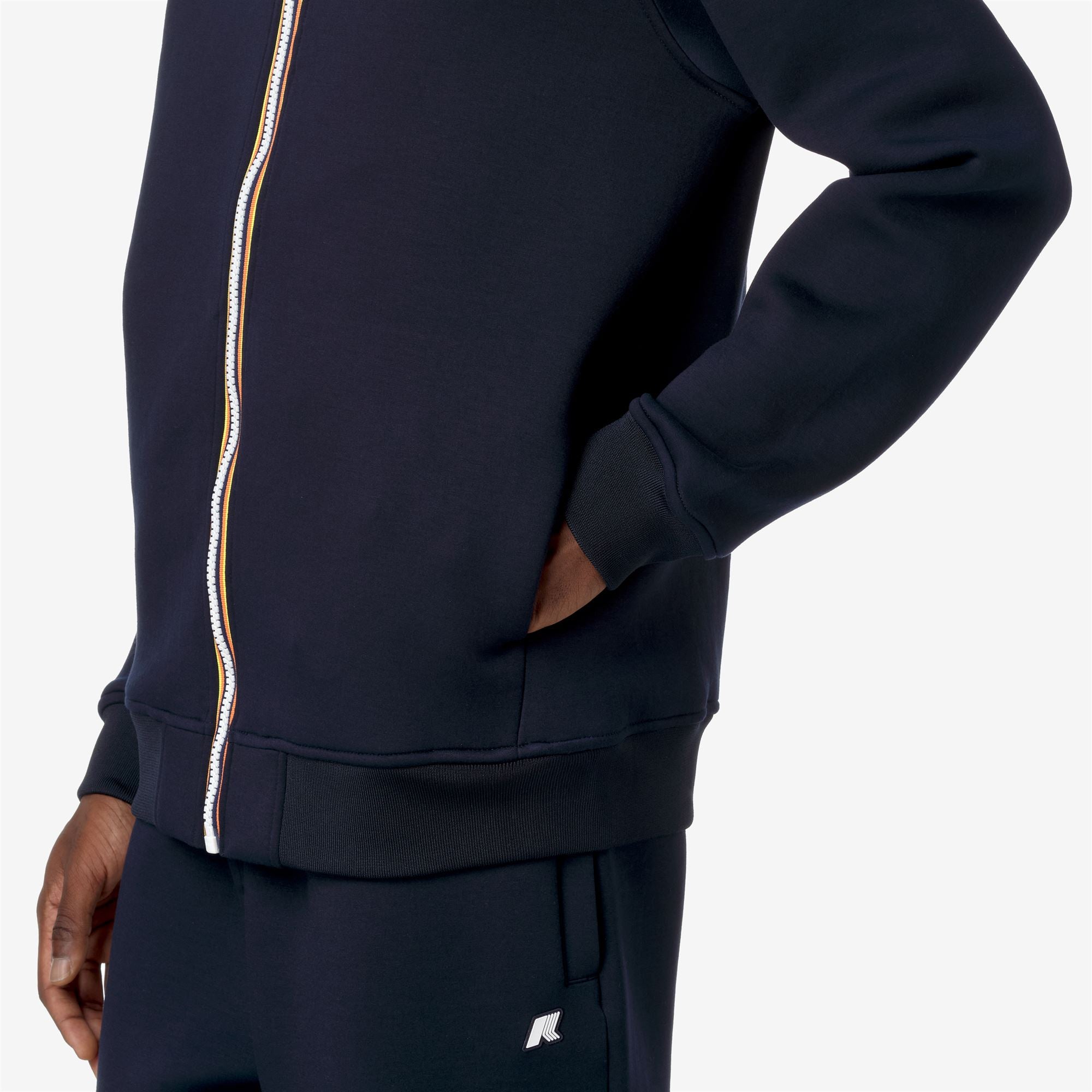 k-way-rainer-spacer-veste-polaire-zipp-e-capuche-homme-blue-depth image 4