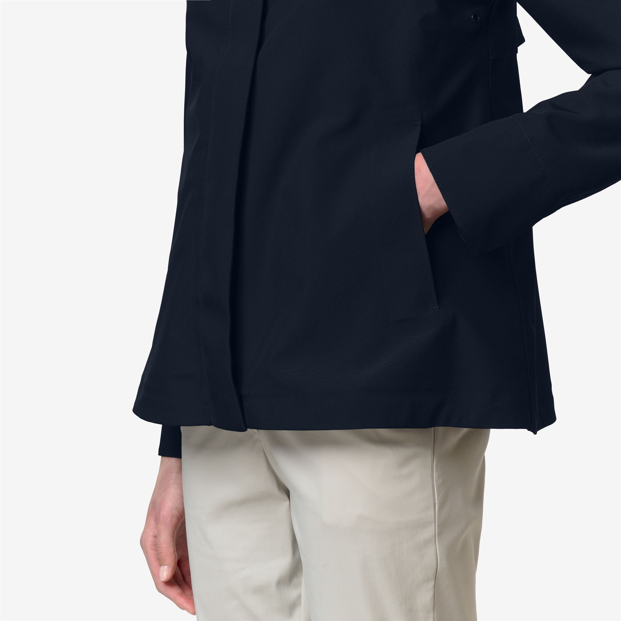 k-way-madalina-bonded-jersey-veste-mi-longue-femme-blue-depth image 4