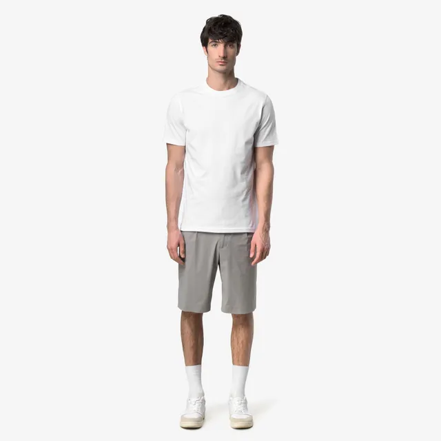 k-way-odom-jersey-micro-lettering-t-shirt-slim-homme-blanc image 1